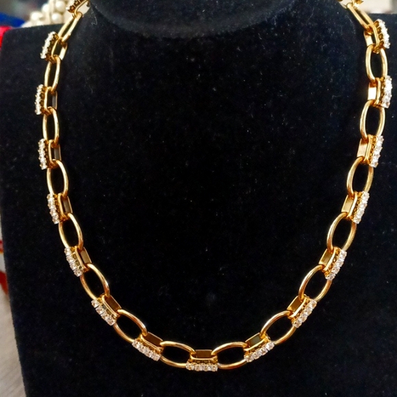 Serafina Jewelry - Serafina Timeless STUNNING Gold Cable Chain with CZ between links